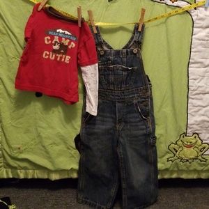24m Oshkosh Overall and Carter Long Sleeve